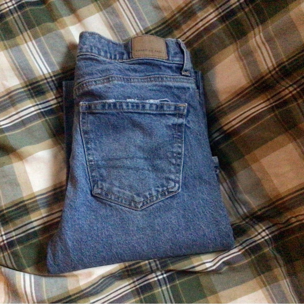 American Eagle Jeans Womens Super High Rise Straight Stretch Denim #00222